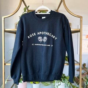 Rose Apothecary Sweatshirt in Black